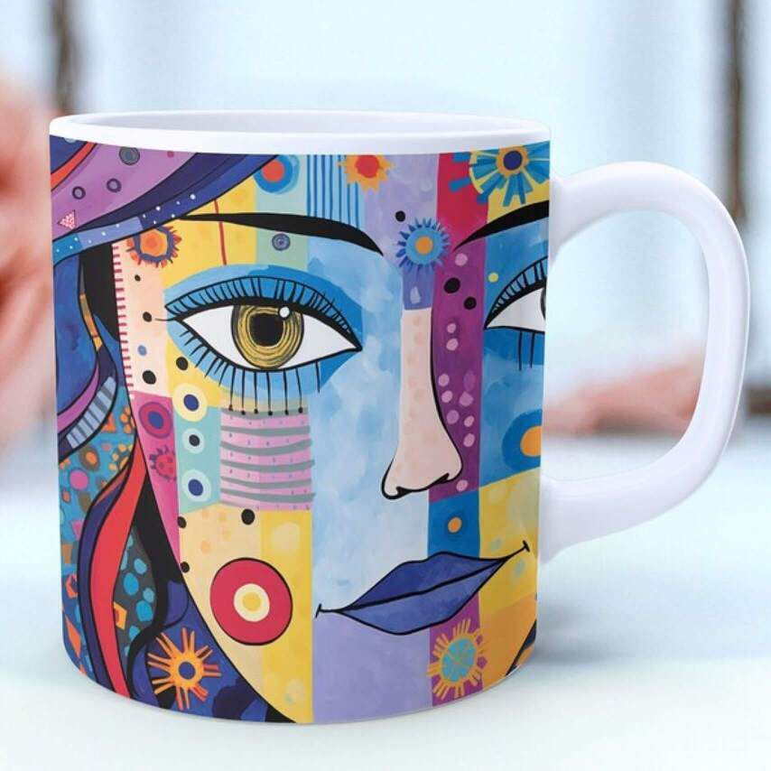 Abstract Art Face Mug