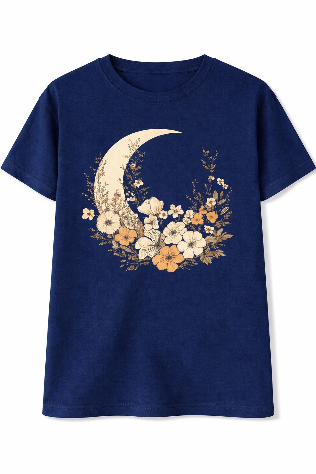 Moon Bloom Floral Graphic T-Shirt