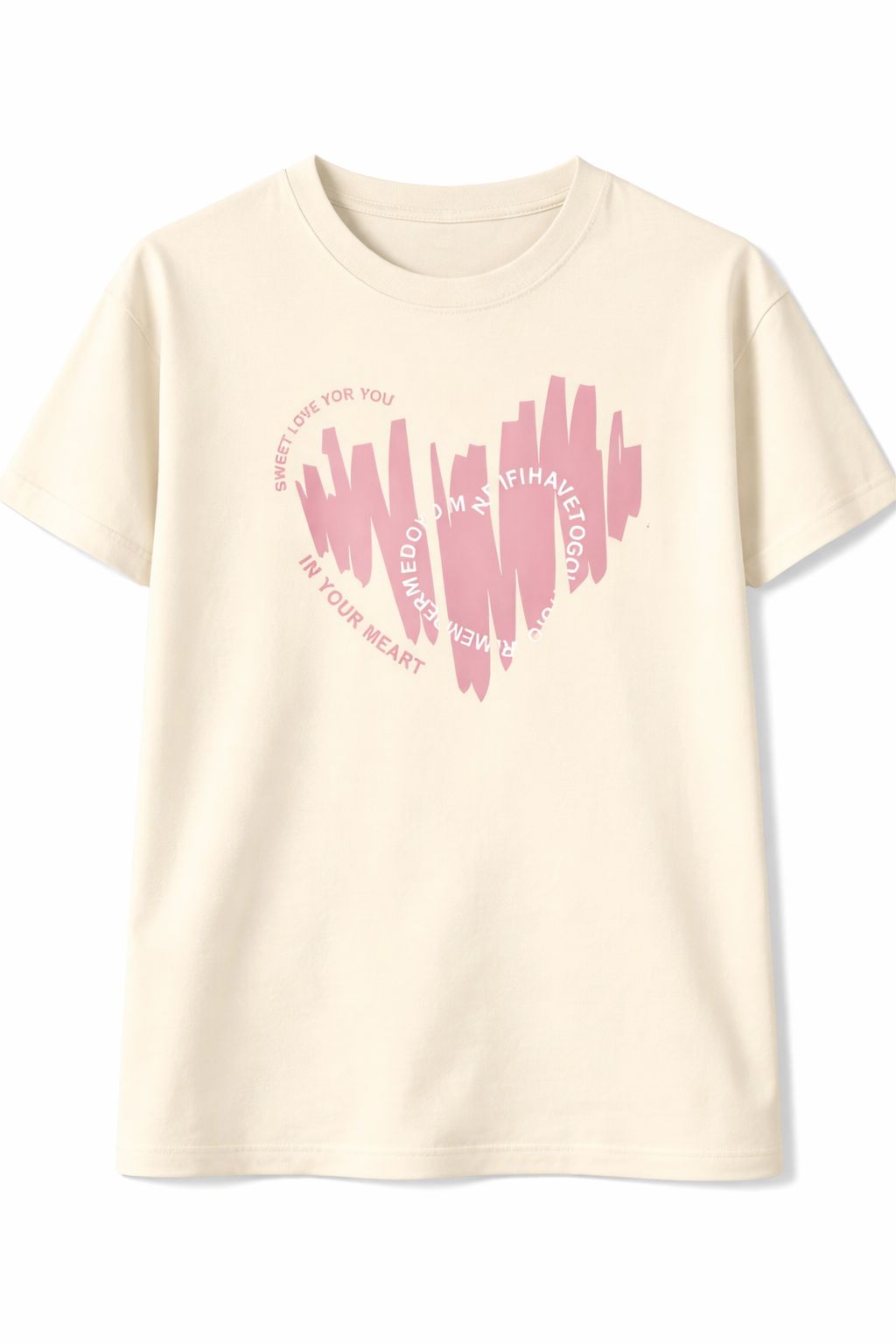Sweet Love Heart Graphic T-Shirt