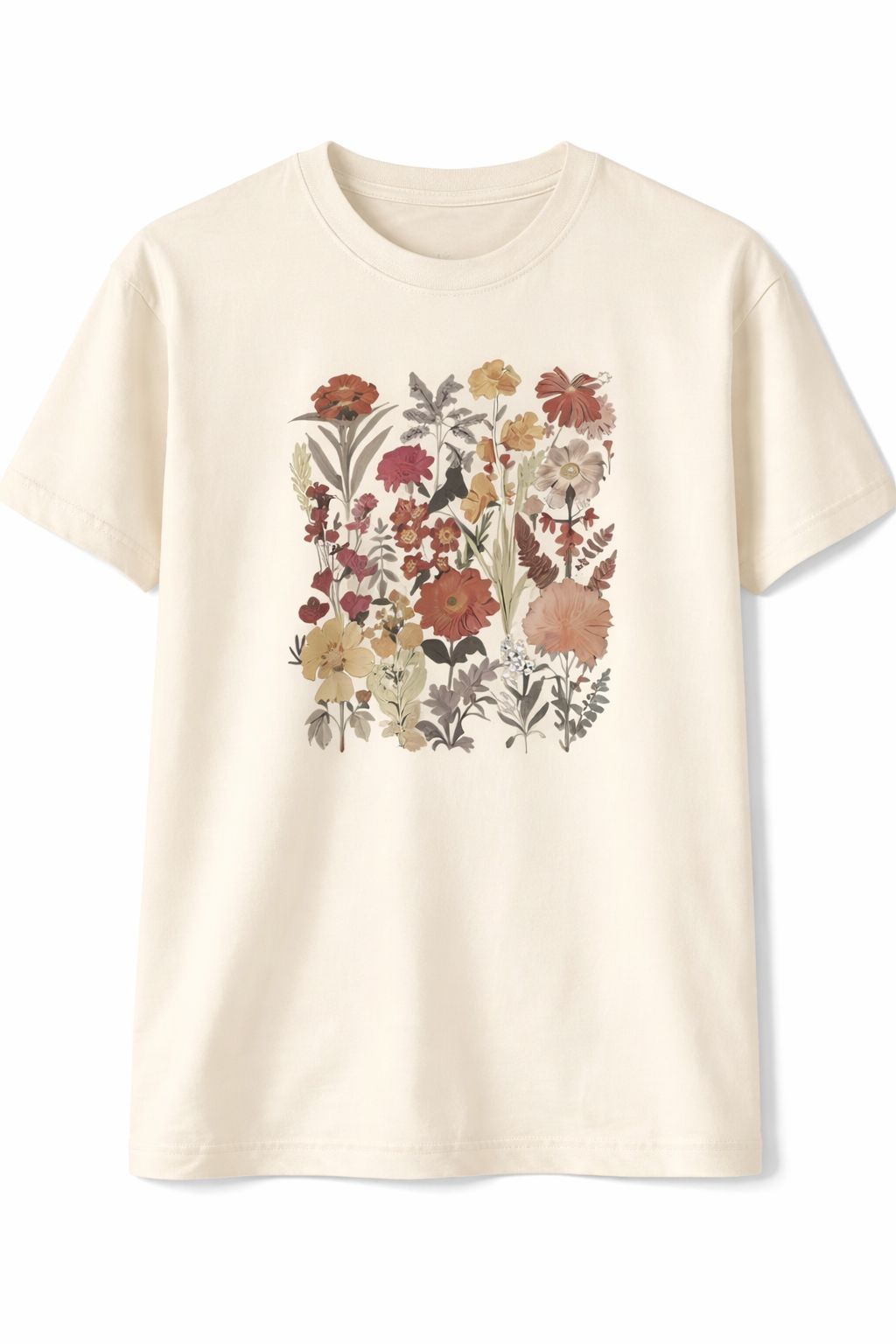 Vintage Floral Garden Graphic T-Shirt